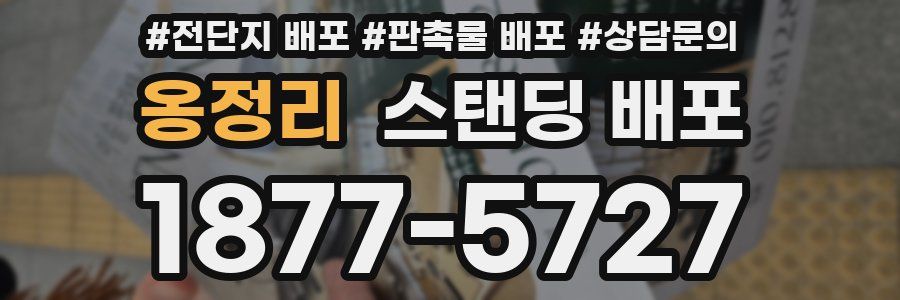 옹정리 스탠딩 배포