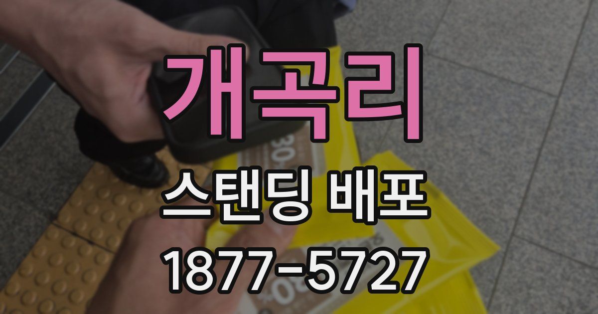 개곡리 스탠딩 배포