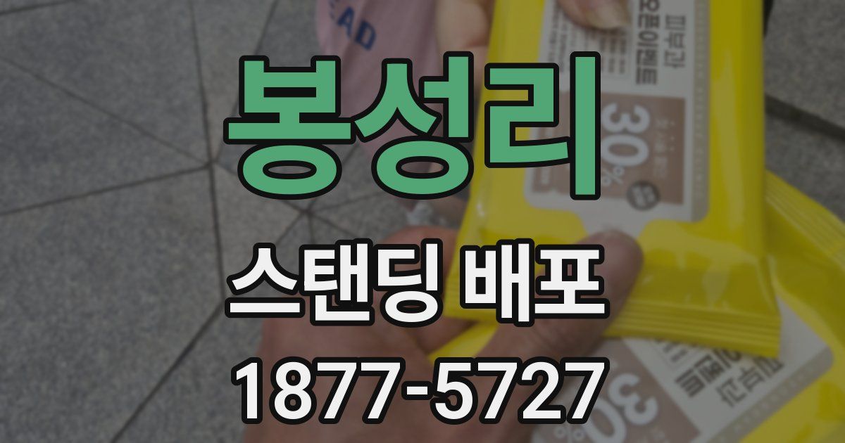 봉성리 스탠딩 배포