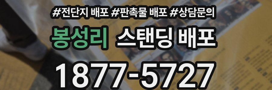 봉성리 스탠딩 배포