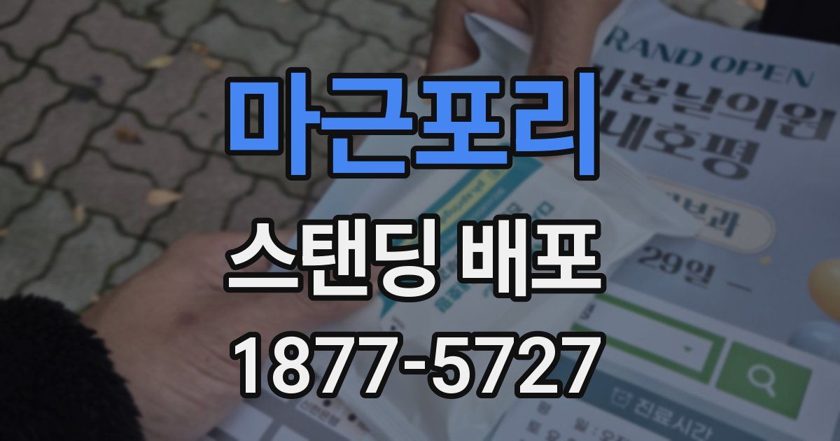 마근포리 스탠딩 배포