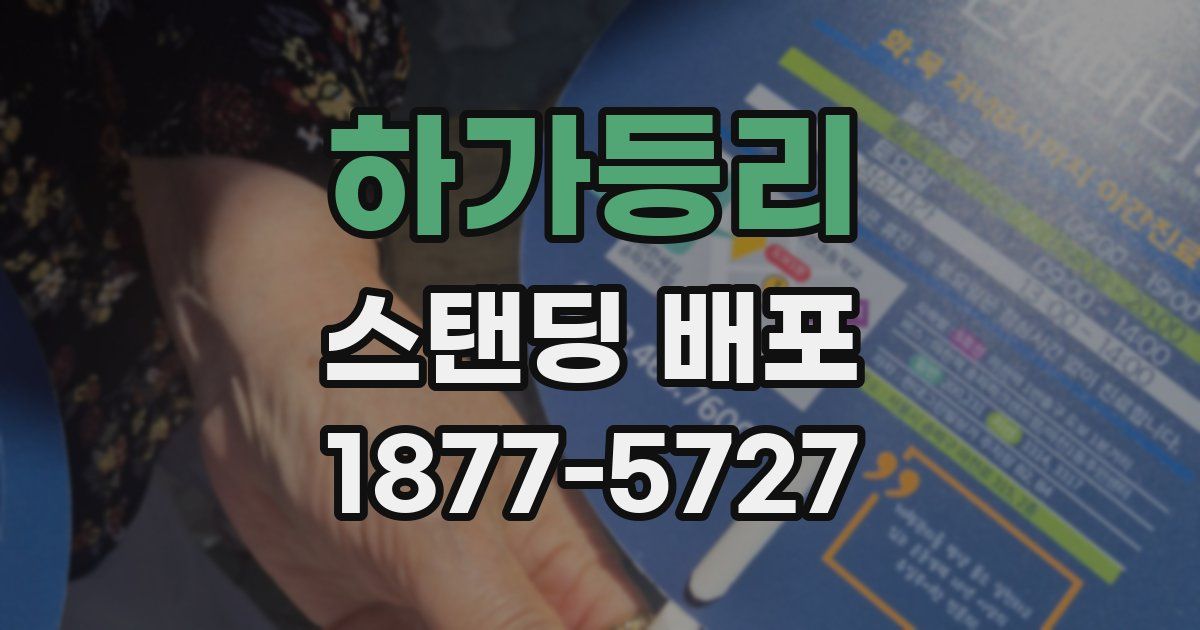 하가등리 스탠딩 배포