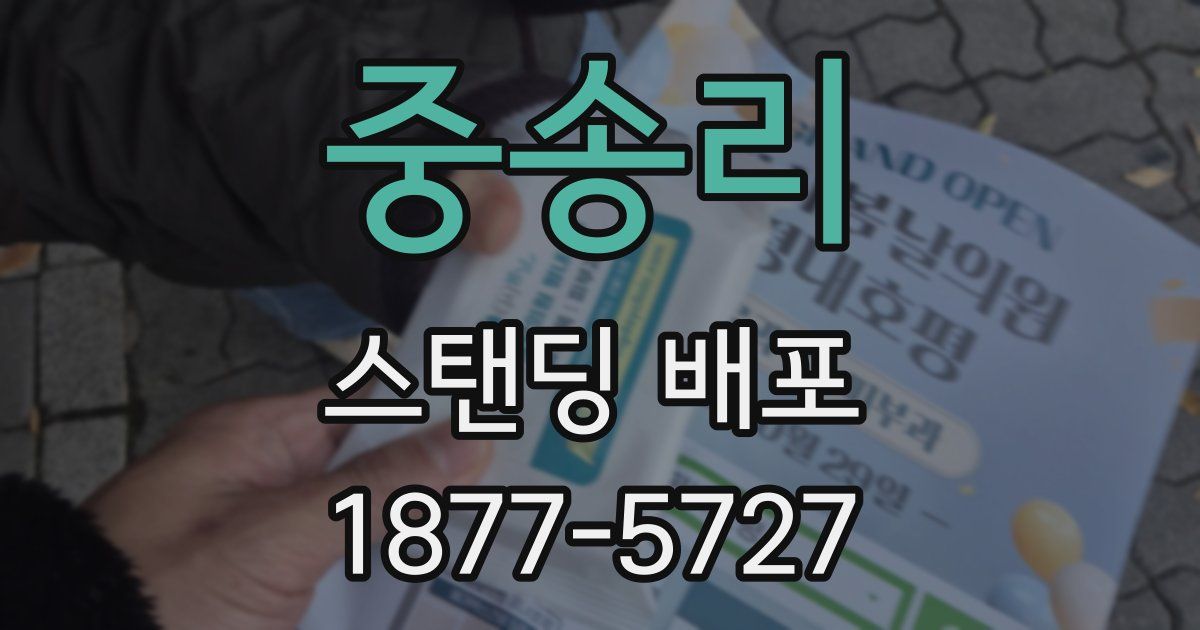 중송리 스탠딩 배포