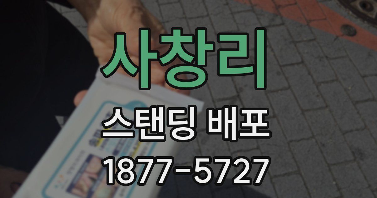 사창리 스탠딩 배포