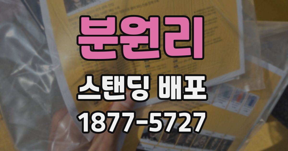 분원리 스탠딩 배포
