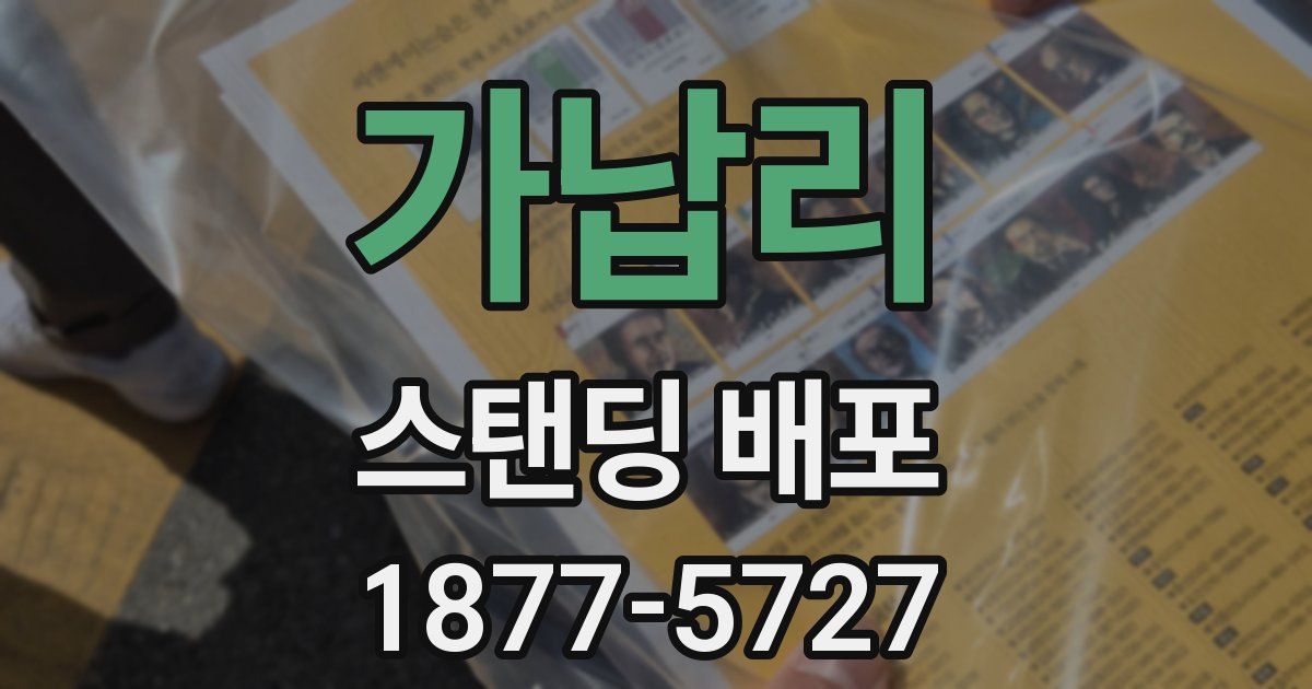 가납리 스탠딩 배포