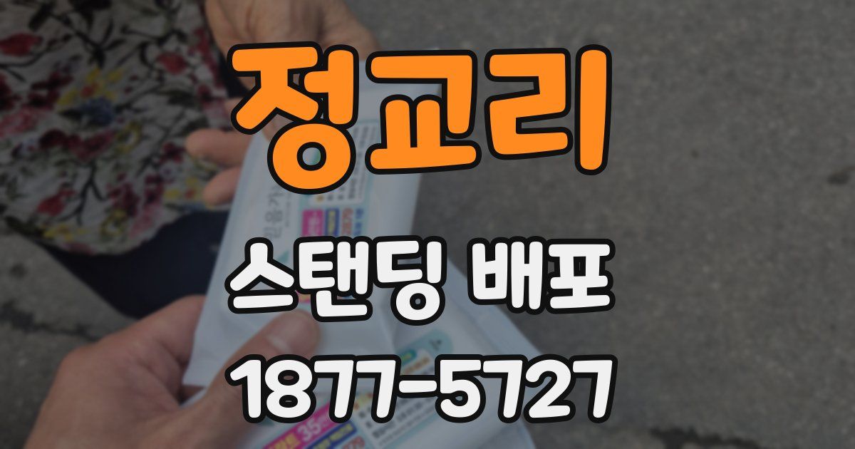 정교리 스탠딩 배포