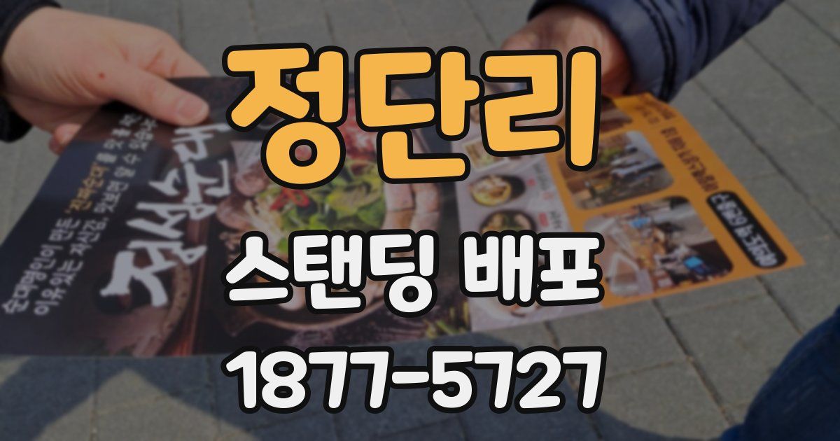 정단리 스탠딩 배포