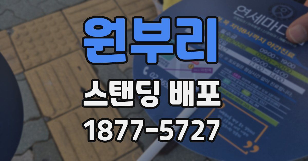 원부리 스탠딩 배포