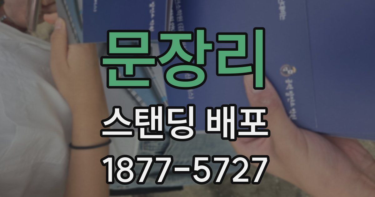 문장리 스탠딩 배포