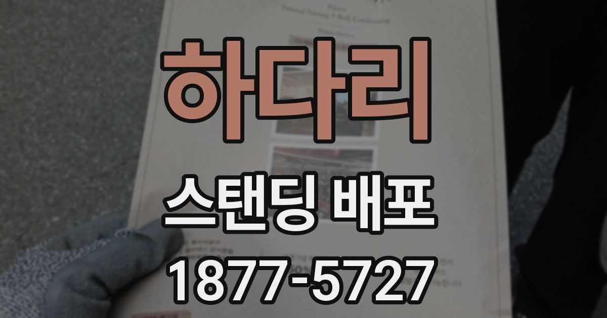 하다리 스탠딩 배포