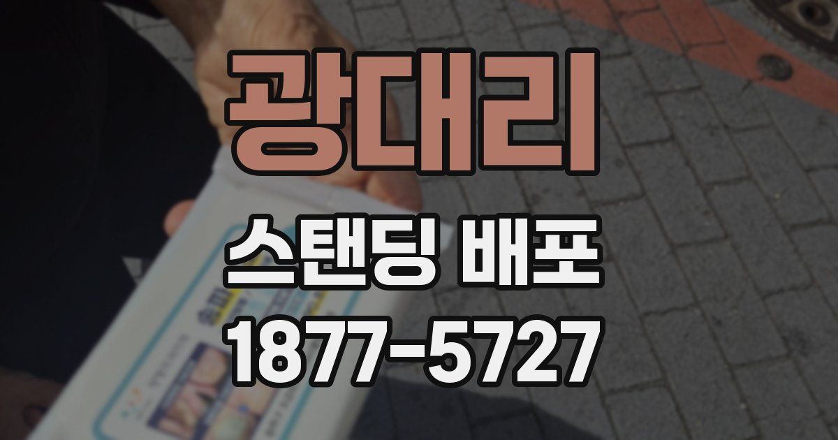 광대리 스탠딩 배포