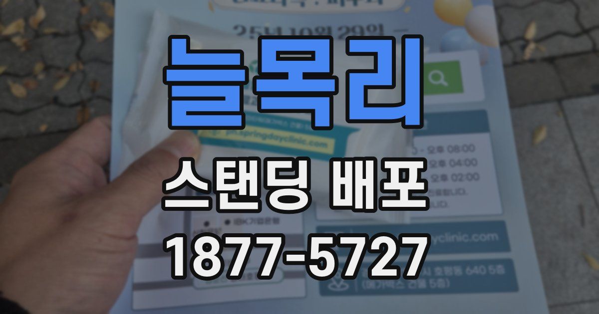 늘목리 스탠딩 배포