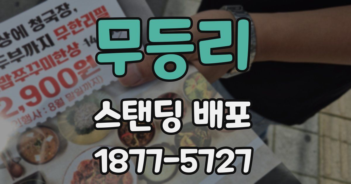 무등리 스탠딩 배포