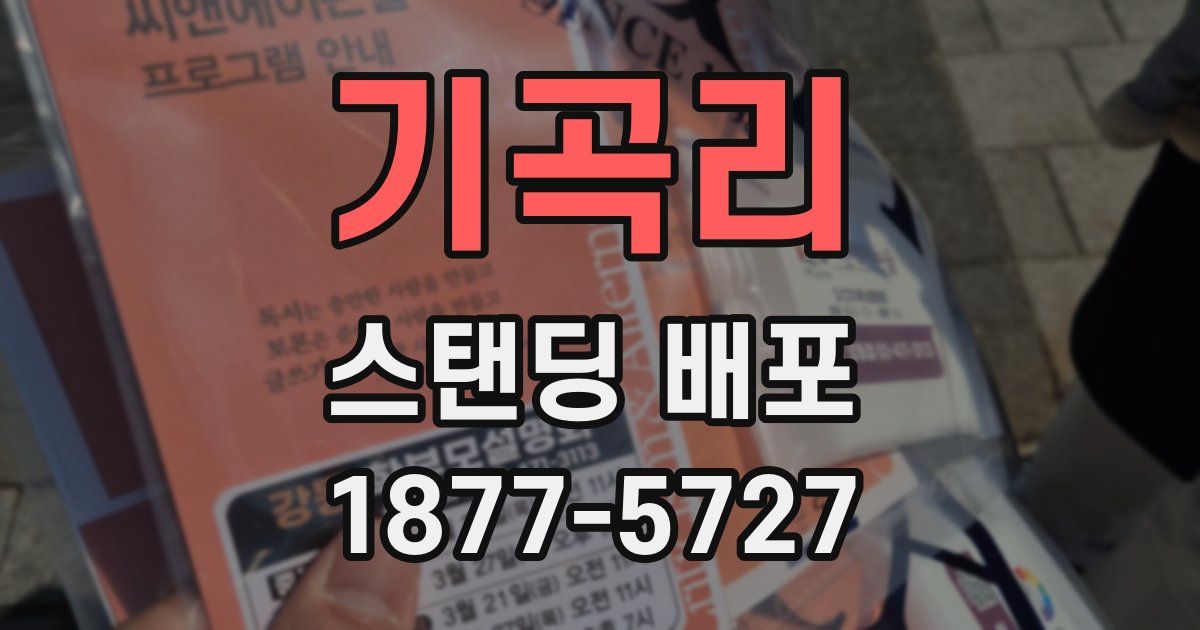 기곡리 스탠딩 배포