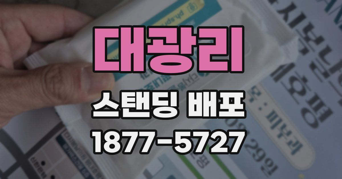 대광리 스탠딩 배포