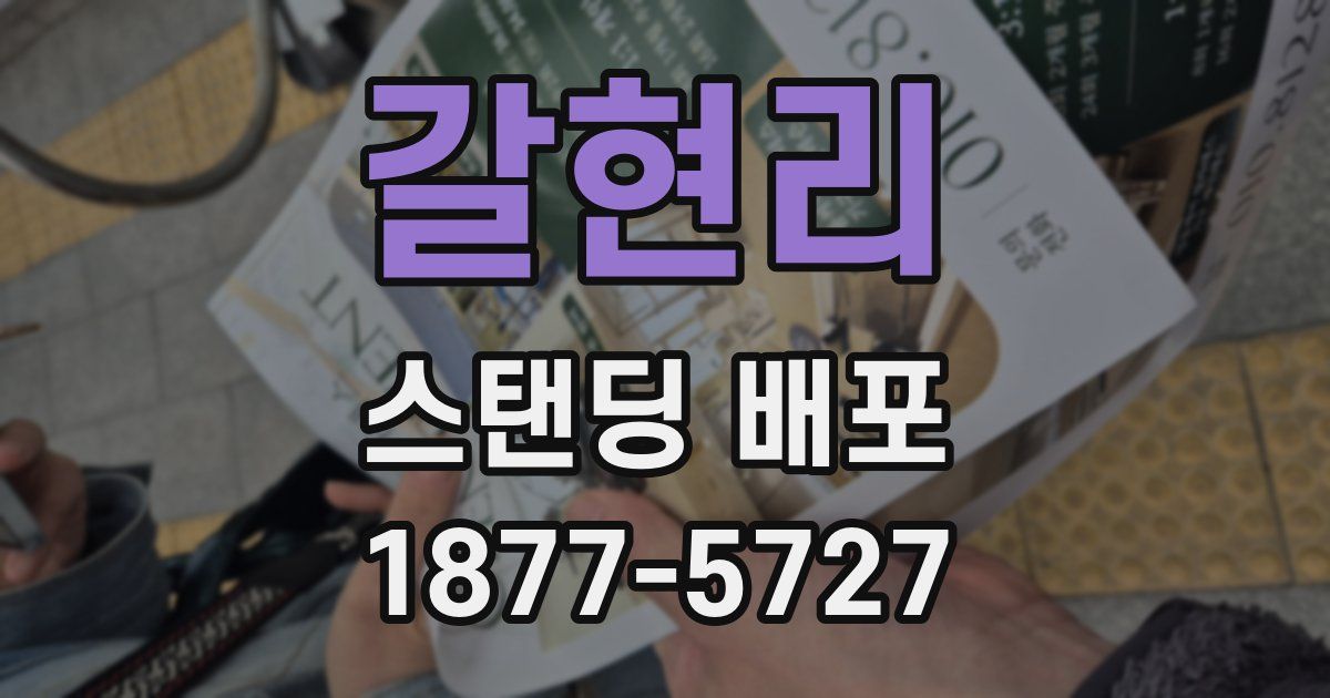 갈현리 스탠딩 배포