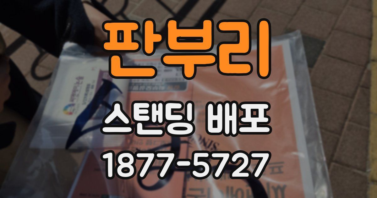 판부리 스탠딩 배포