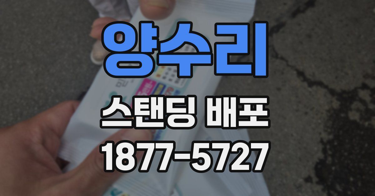 양수리 스탠딩 배포