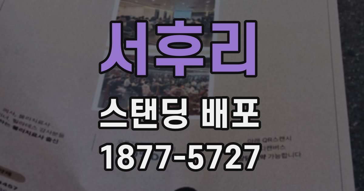 서후리 스탠딩 배포