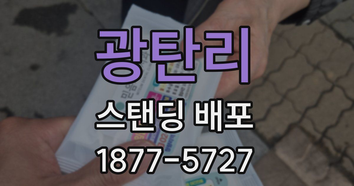 광탄리 스탠딩 배포