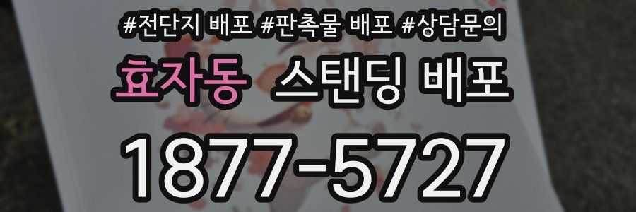 효자동 스탠딩 배포
