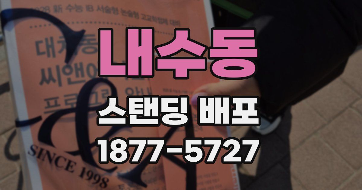 내수동 스탠딩 배포