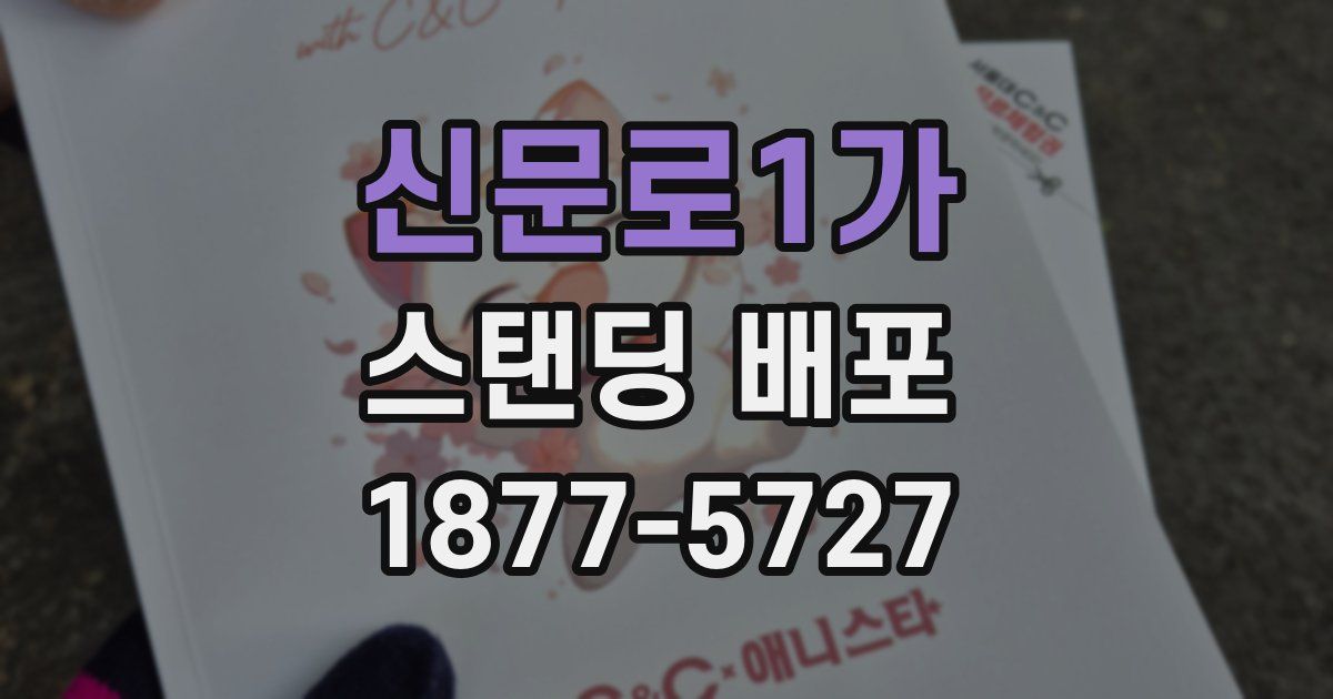 신문로1가 스탠딩 배포