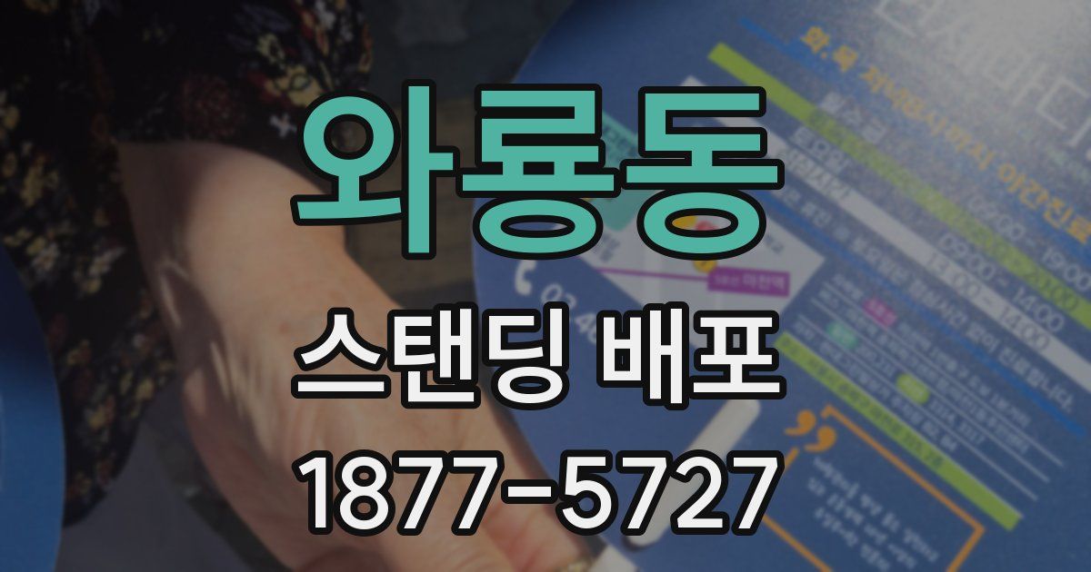 와룡동 스탠딩 배포