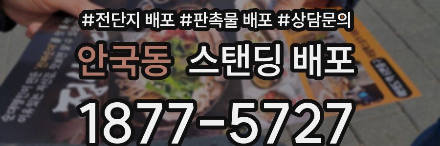 안국동 스탠딩 배포