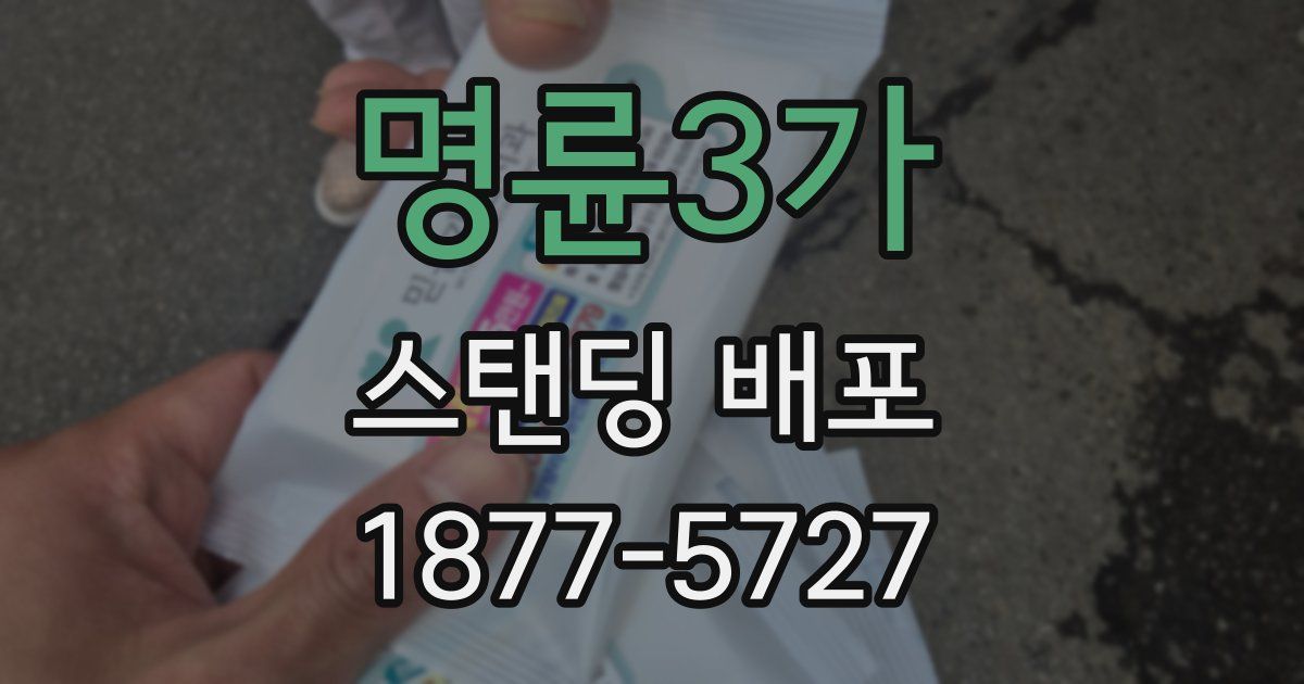 명륜3가 스탠딩 배포