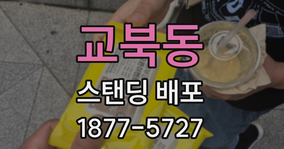 교북동 스탠딩 배포