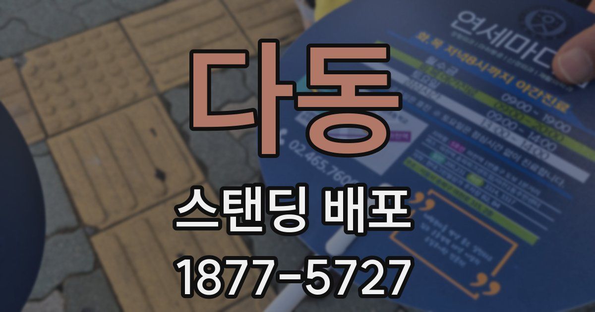 다동 스탠딩 배포