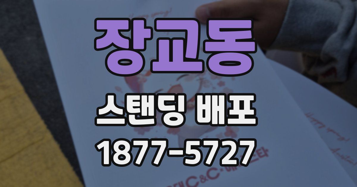 장교동 스탠딩 배포