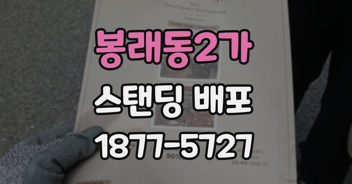 봉래동2가 스탠딩 배포