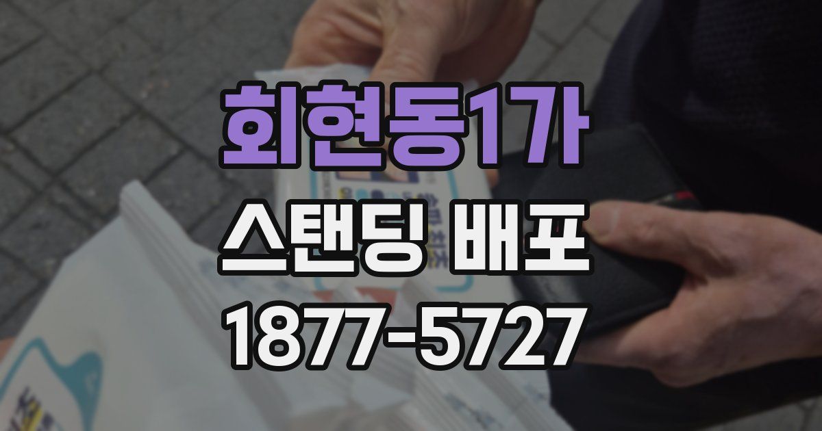 회현동1가 스탠딩 배포