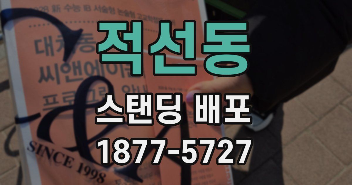 적선동 스탠딩 배포