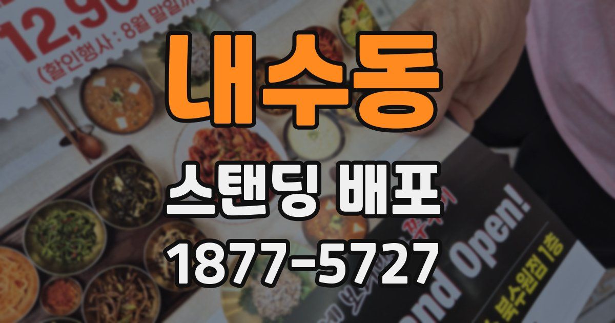 내수동 스탠딩 배포