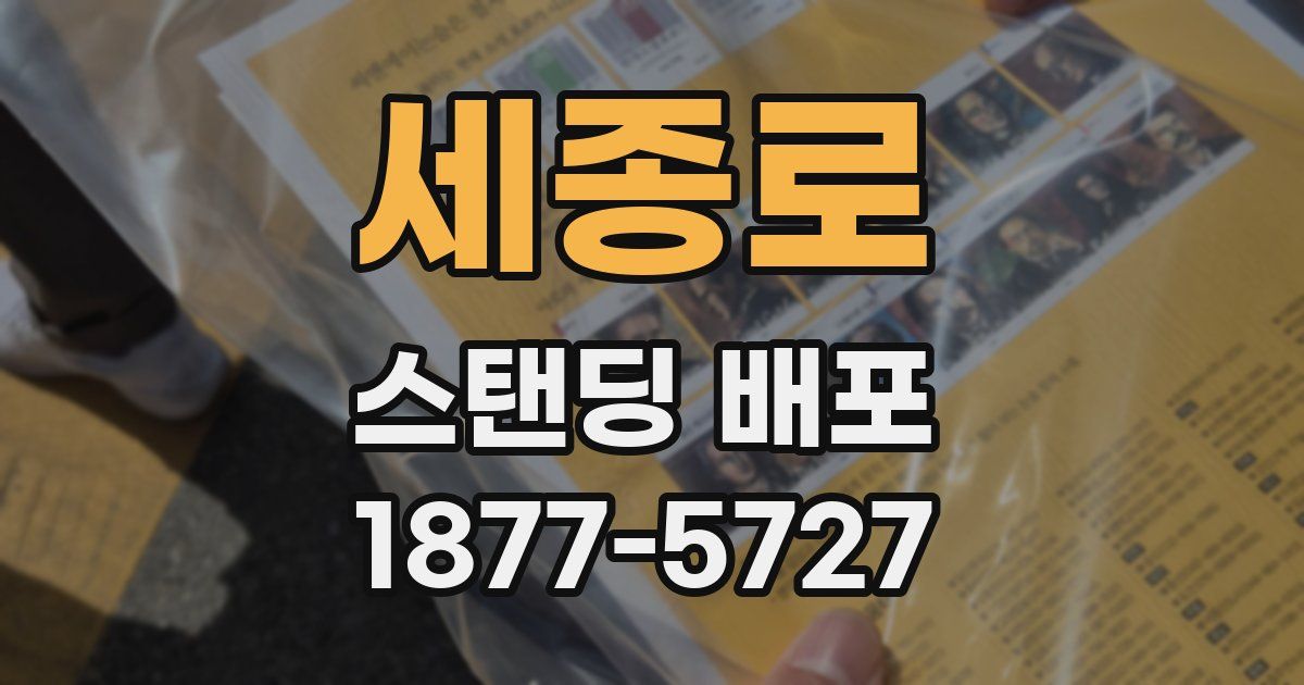 세종로 스탠딩 배포