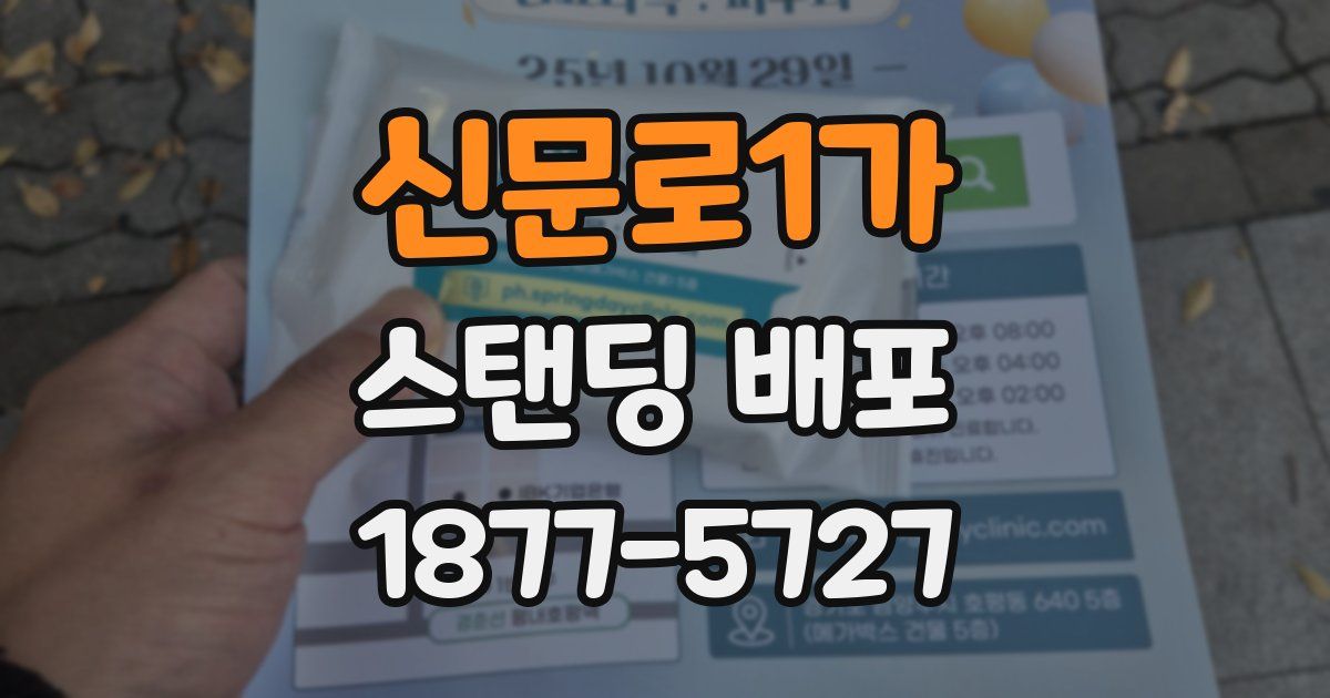 신문로1가 스탠딩 배포