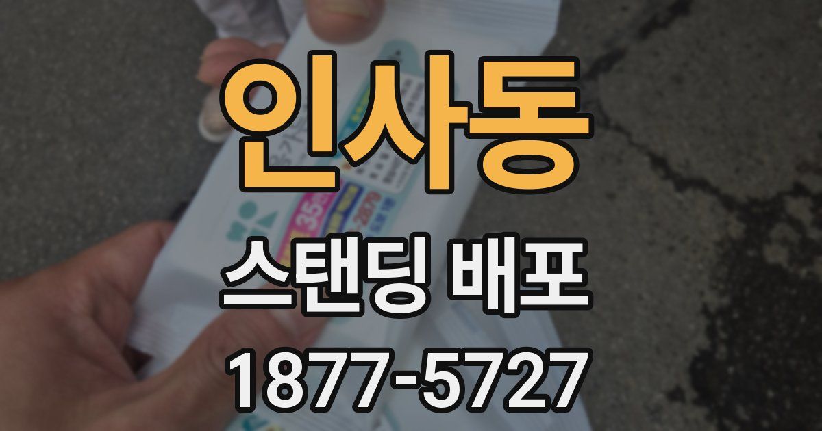 인사동 스탠딩 배포