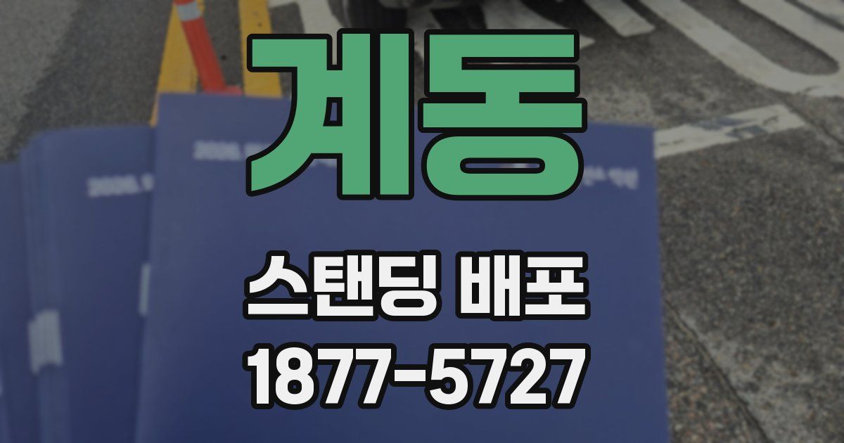 계동 스탠딩 배포