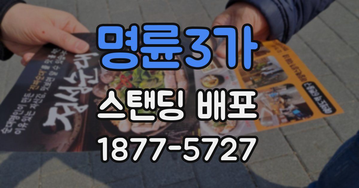 명륜3가 스탠딩 배포