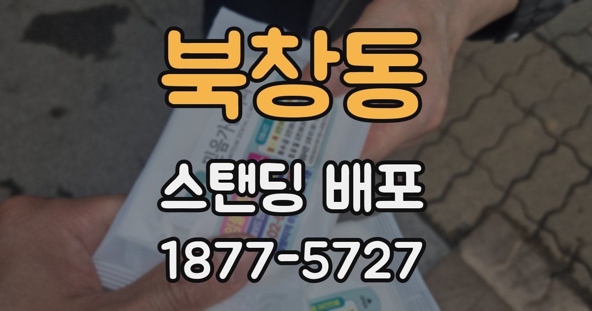 북창동 스탠딩 배포