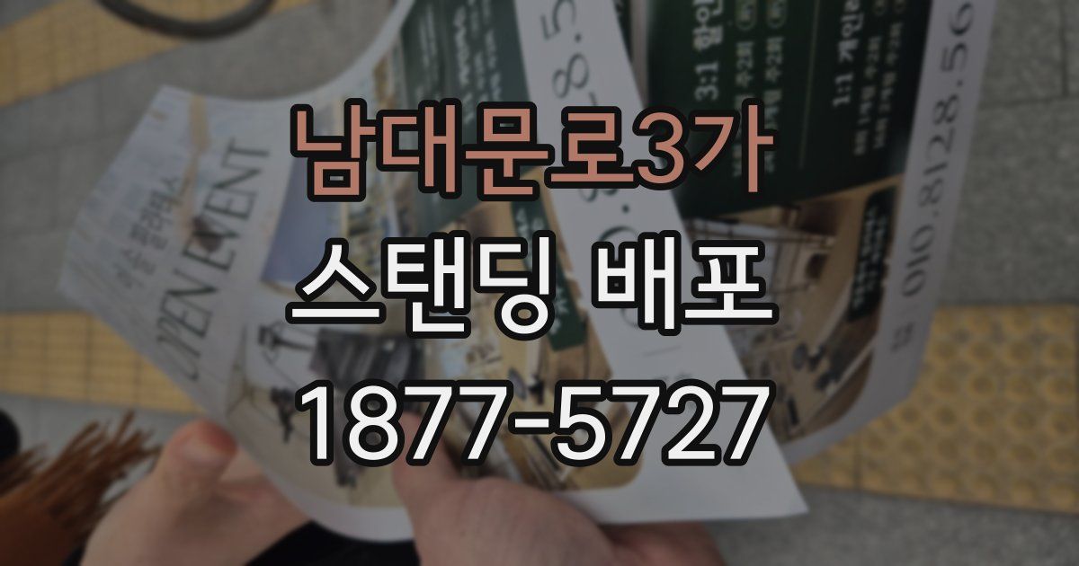 남대문로3가 스탠딩 배포