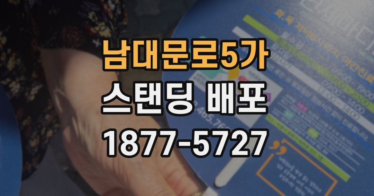 남대문로5가 스탠딩 배포