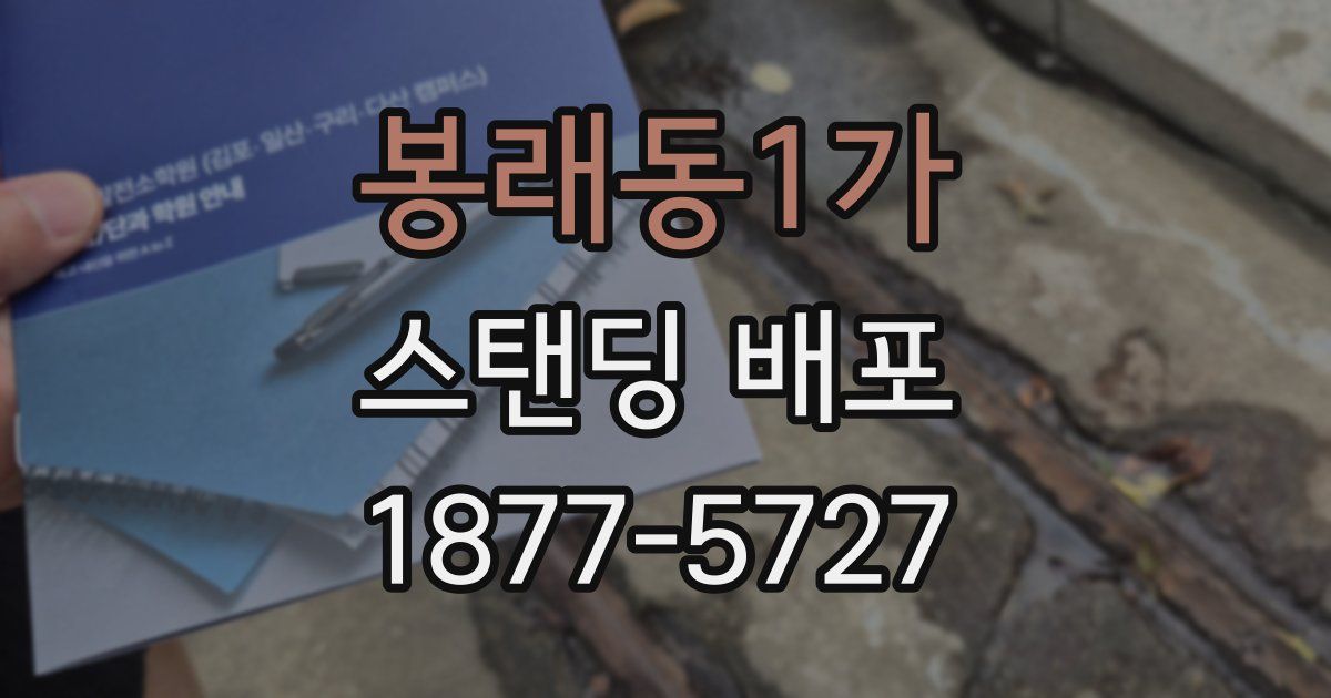 봉래동1가 스탠딩 배포