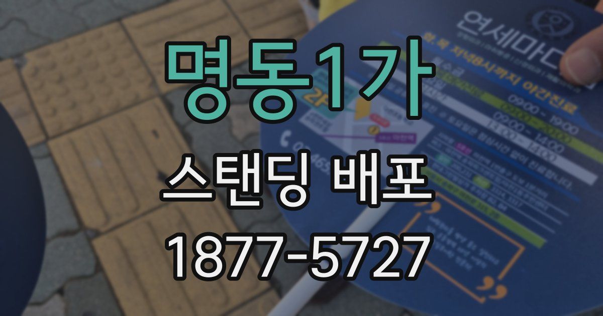 명동1가 스탠딩 배포