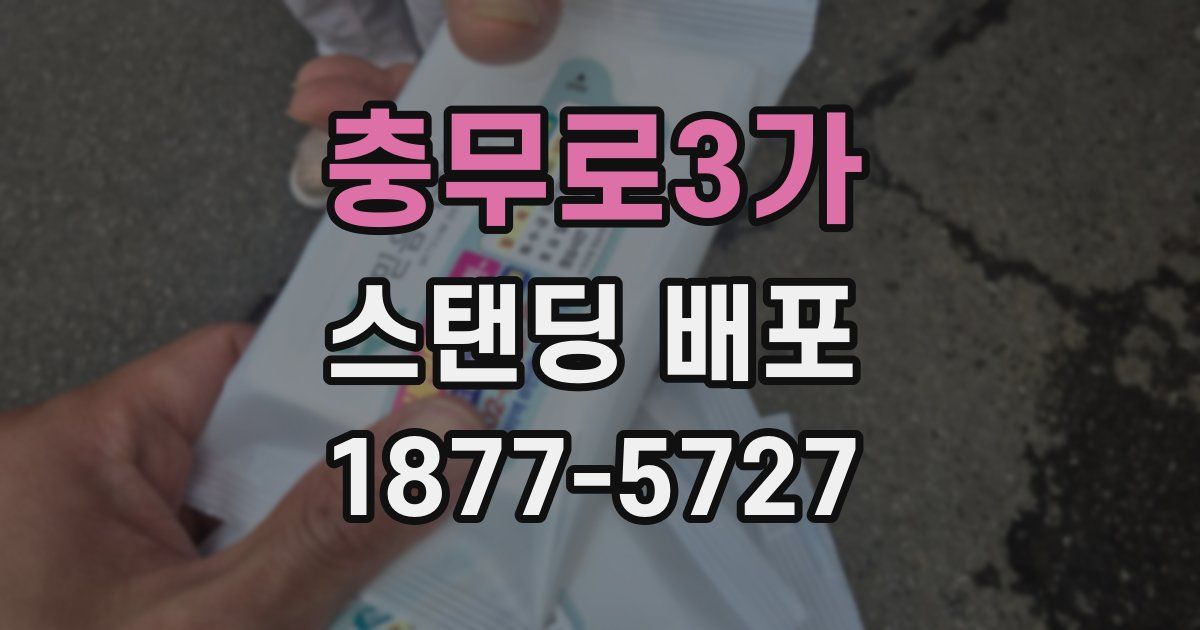 충무로3가 스탠딩 배포