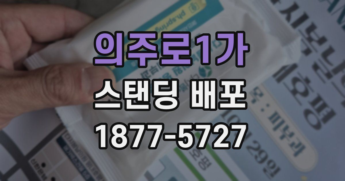 의주로1가 스탠딩 배포